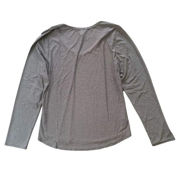 90 Degree Reflex Women’S V Neck Long Sleeve Top XL Gray Performance Activewear - Picture 2 of 12